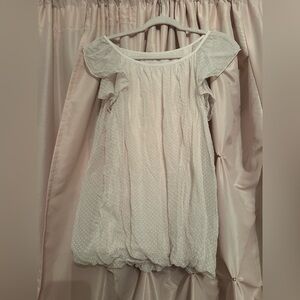 Luisa Ricci Italy silk Blouse top L large blush light pink white polka dot